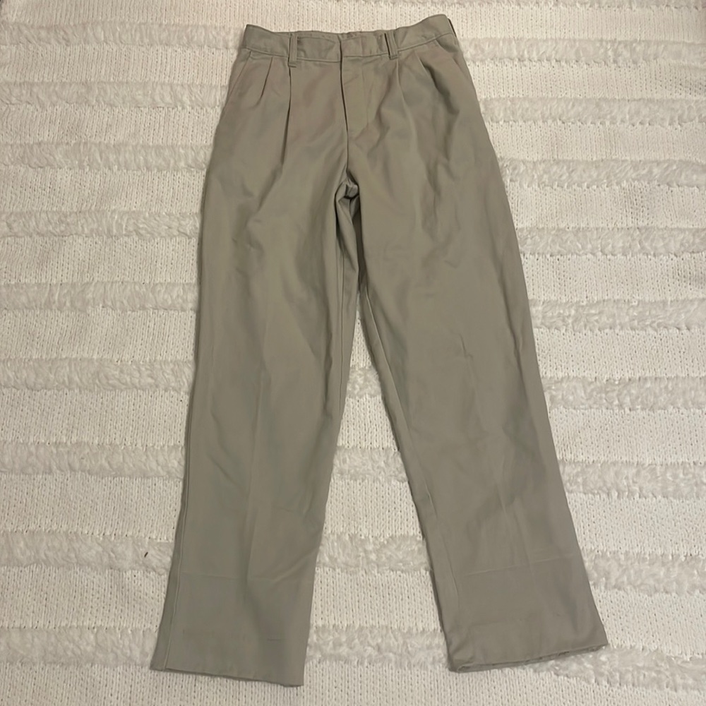 George khaki pants boys size 14 polyester cotton blend tan beige school uniform